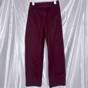 Uni Qlo Brown Chino Straight Leg Trouser Pants Size 2